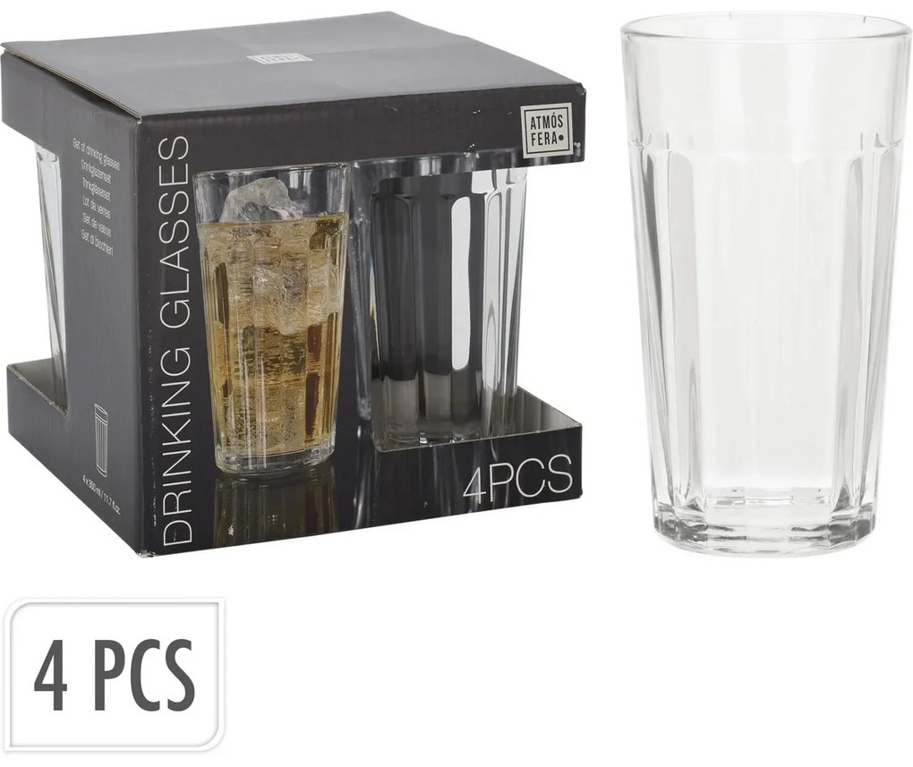 Sada pohárov na drink Atmos 350 ml, 4 ks