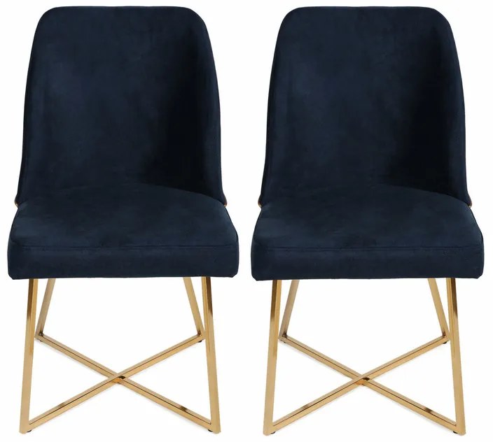 Sada jedálenských stoličiek Madrid Dark Blue, 2 ks, 2 ks