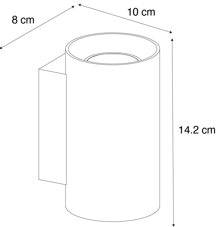 Inteligentné nástenné svietidlo tmavý bronz okrúhle 2-svetlá vrátane 2 Wifi GU10 50mm - Sandy