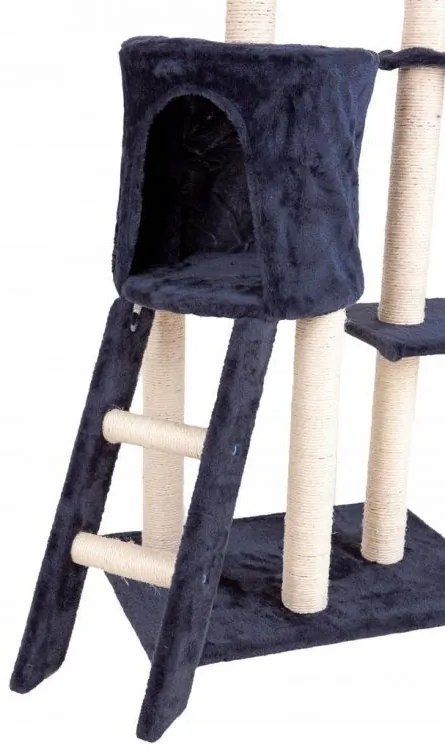 Ihrisko pre mačky, domček, strom, posteľ, škrabadlo, XL 138cm GRAY