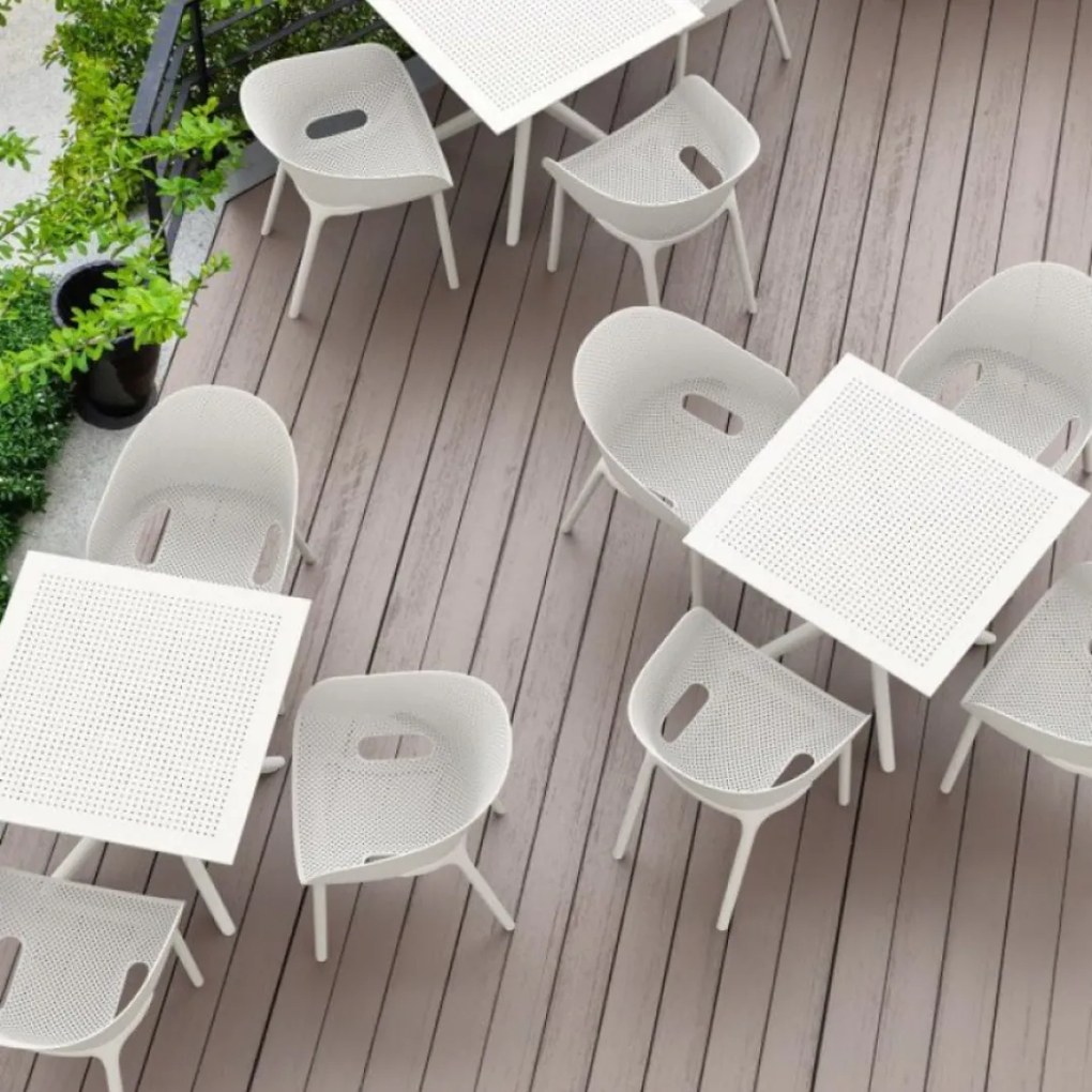 SKY 80 záhradný stôl white