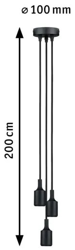 Paulmann 50382 - 3xE27/60W Napájací kábel KETIL 230V