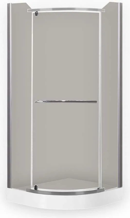 Roltechnik Outlet Štvrťkruhový sprchovací kút ELARIS DARK - bez vaničky ROTH-Variant: rozmery: 80x80 cm - (ELARIS DARK/800 - 4520003), ROTH-Profily: …