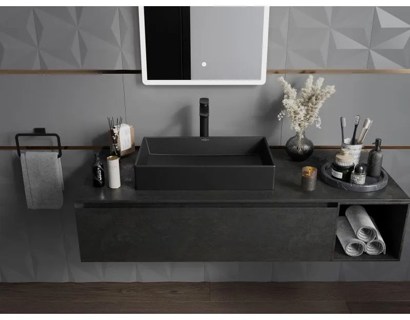 Mexen Goya, umývadlo na dosku 60 x 37 cm, čierna matná, 22186085