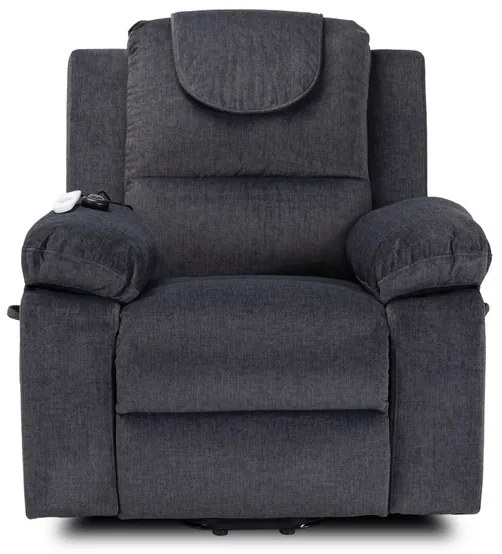 Masážne kreslo s funkciou vstávania MARCOS tmavosivé