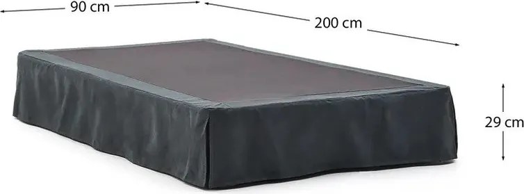 Biela čalúnená jednolôžková posteľ bez čela 90x200 cm Jaira – Kave Home