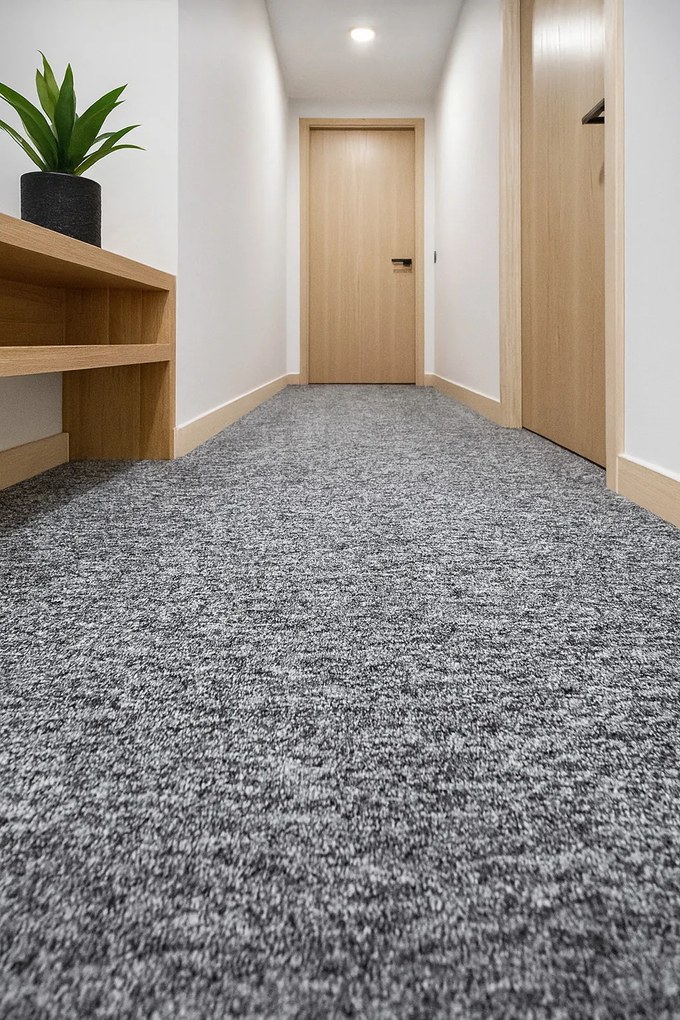 Koberec metráž Mammut 8027 šedý, na mieru, šíře 4m, šedá, ab (mriežka), chodba / predsieň, Timzo