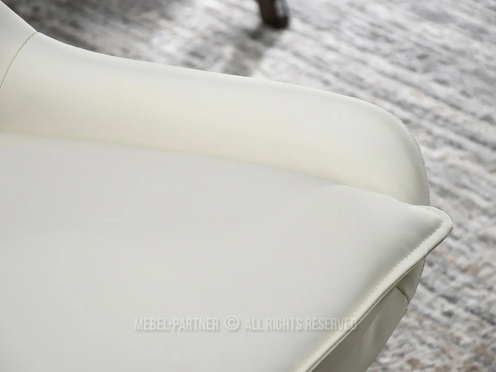 Kancelárske kreslo Leoss (krémová). Akcia -8%. Vlastná spoľahlivá doprava až k Vám domov. 1136344