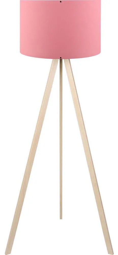 Stojacia lampa AYD 1xE27/40W/230V ružová/béžová