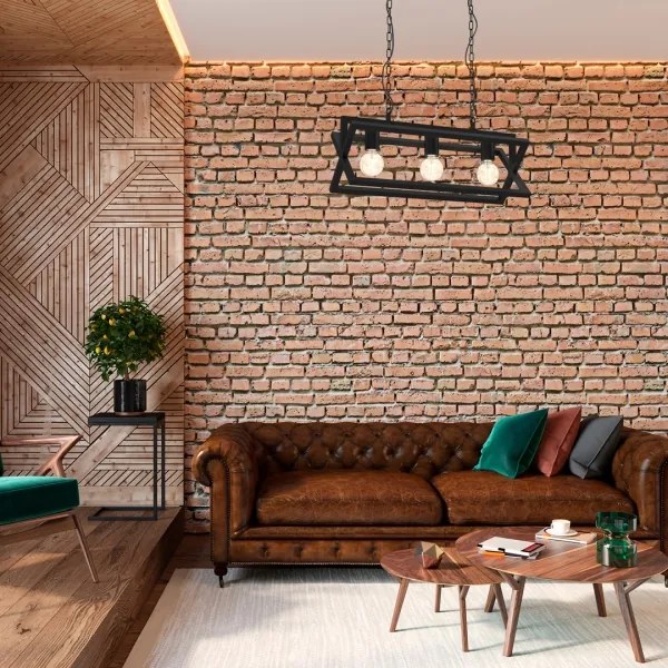 Luster na reťazi ARNOLD 3xE27/60W/230V čierna