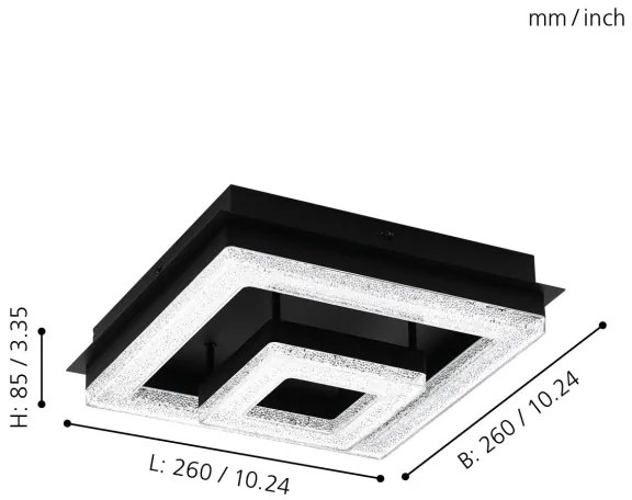 Eglo 99327 - LED Stropné svietidlo FRADELO LED/12W/230V