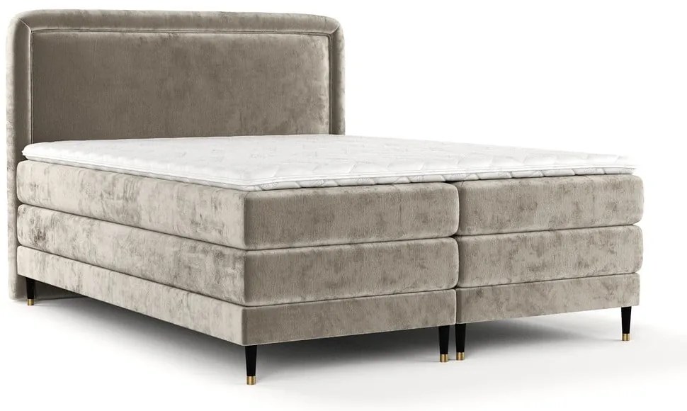 Svetlohnedá boxspring posteľ 160x200 cm Dove – Maison de Rêve