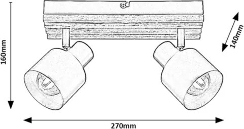 Rabalux 73421 - Bodové svietidlo NOXELLE 2xE14/10W/230V