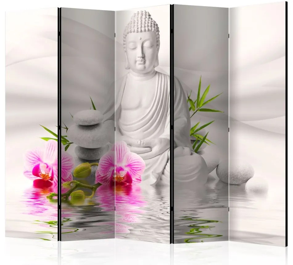Artgeist Paraván - Buddha and Orchids II [Room Dividers]