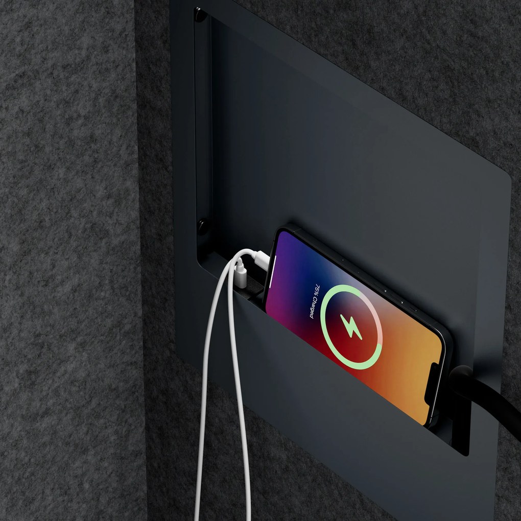 Akustická kabína SALLY MentalBox 1150 mm – antracitový korpus, tmavosivé sedadlo