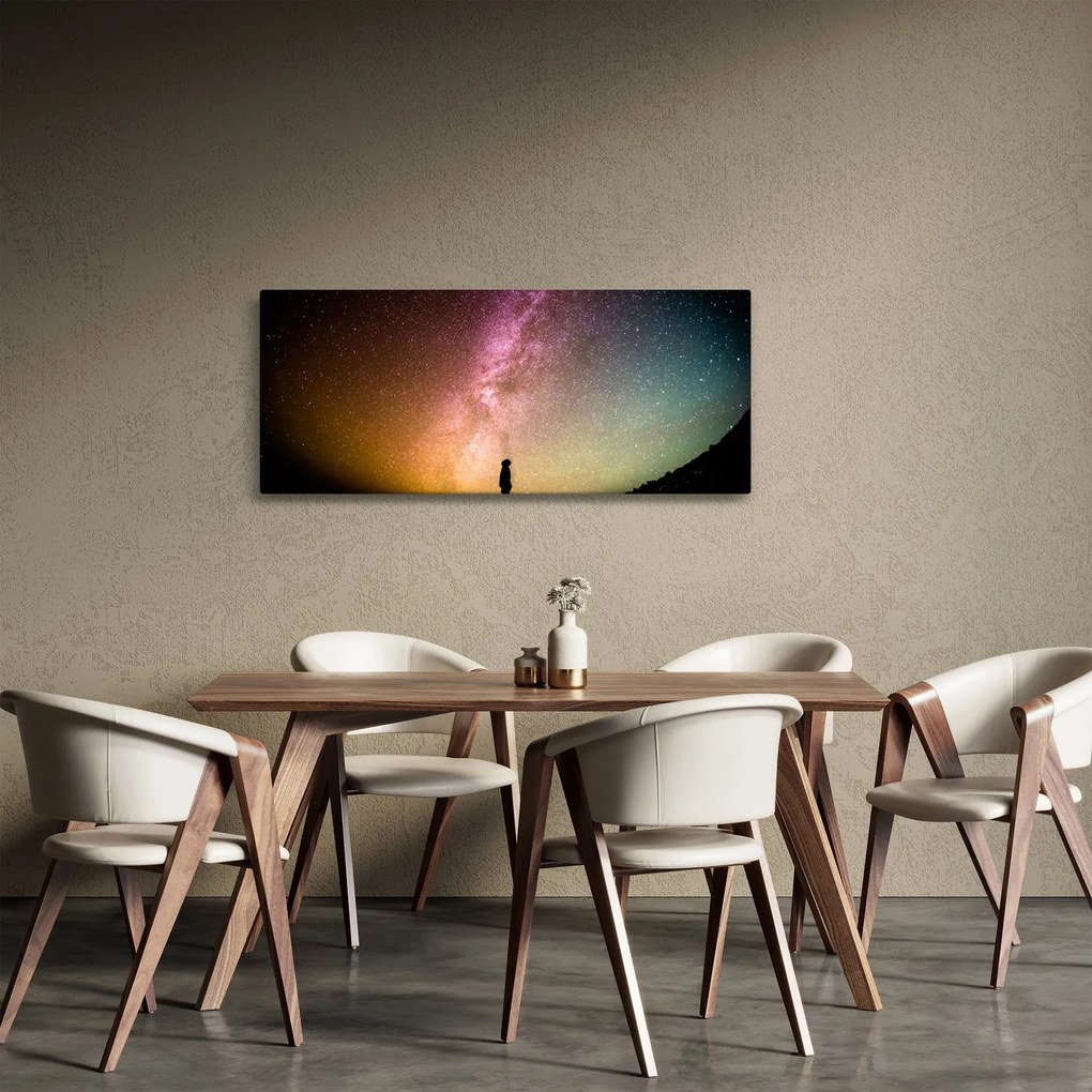 Obraz - obloha plná hviezd (120x50 cm)