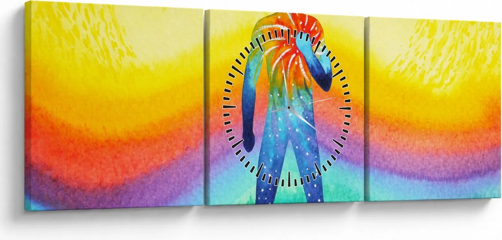Obraz - Vnútorná sila (s hodinami) (90x30 cm)