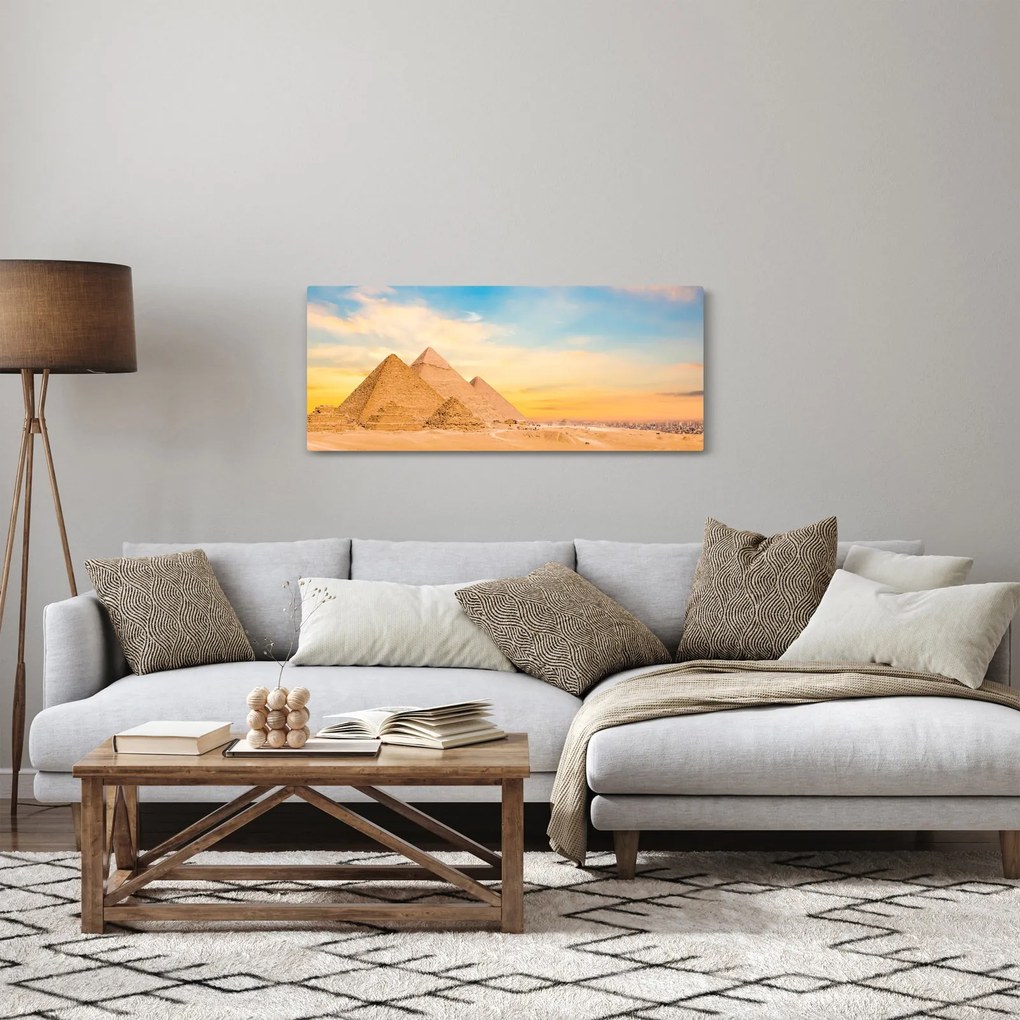 Obraz egyptských pyramíd (120x50 cm)