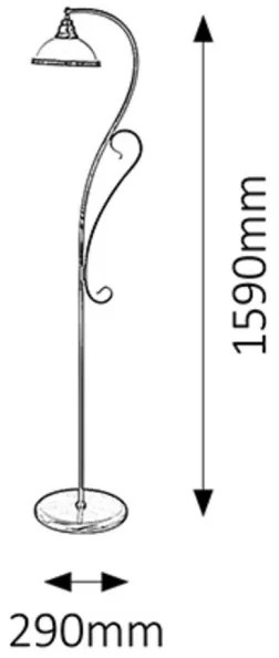 Rabalux 2758 - Stojaca lampa ELISETT 1xE27/60W/230V