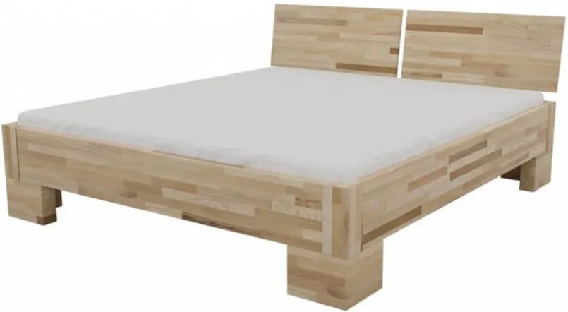 Posteľ ALBA zvýšená Rozmer - postelí, roštov, nábytku: 100 x 200 cm, Farebné prevedenie: jelša, Povrchová úprava: olejovosk