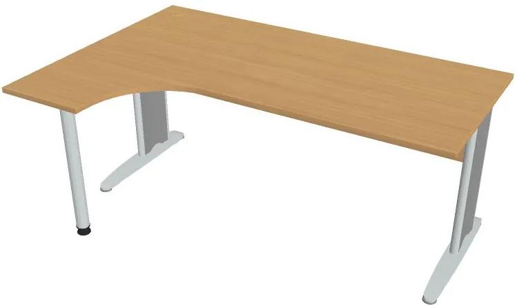 Rohový písací stôl SELECT, pravý, 1800 x 1200 mm, dezén buk