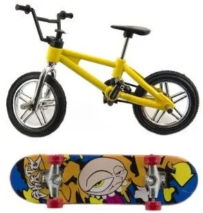 Skateboard prstový s bicyklom, plast, 10 cm