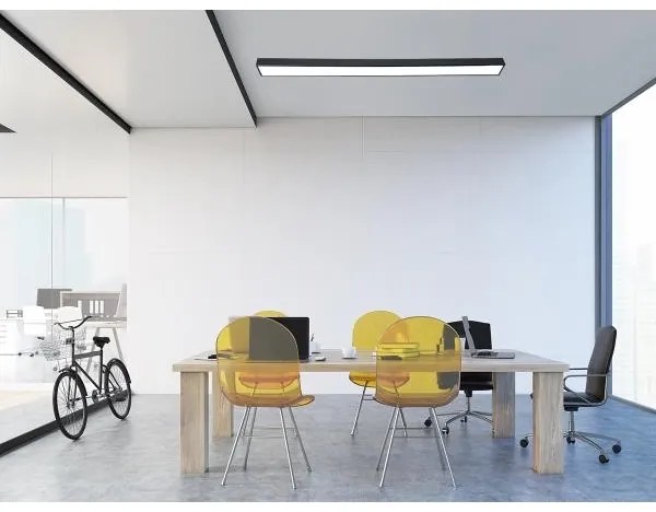 LED Stropné svietidlo LED/32W/230V 4000K 120x7 cm čierna
