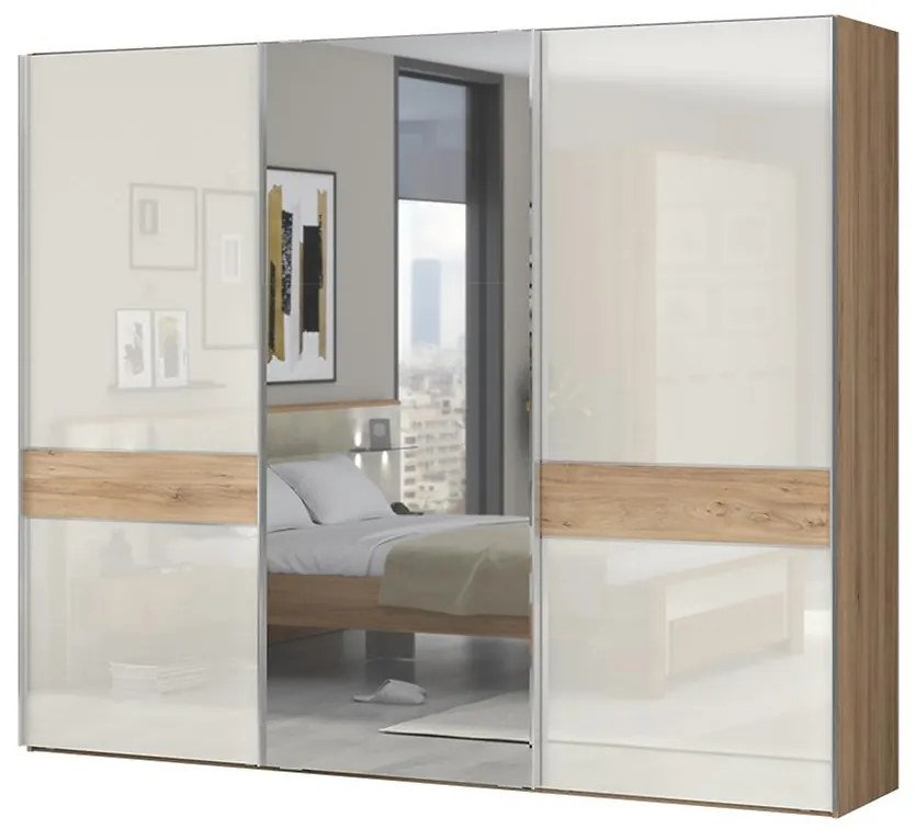 Skriňa 3d Gala pk281-og/gl pacific walnut/beige