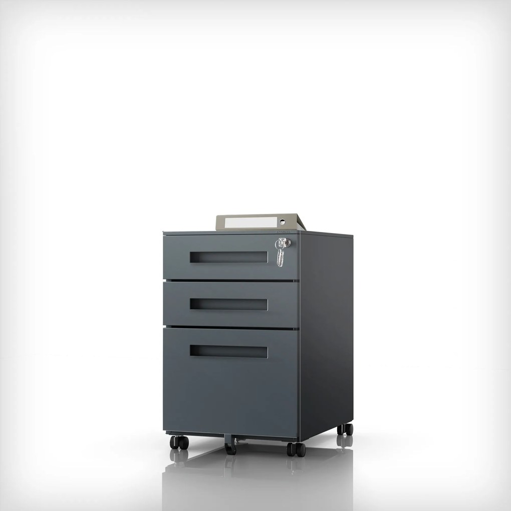 Kontajner pod stôl KATE 390 x 600 x 500 mm, antracitový