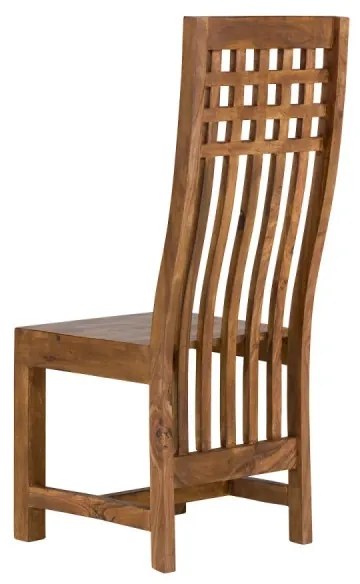 furniture-nabytek.cz - Masívna stolička Castello z palisandru, lakovaná, hnedá – sada 2 ks