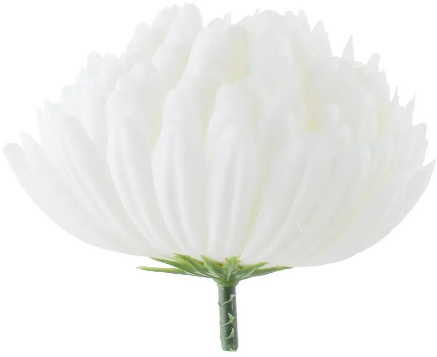 UMELÝ KVET HLAVA CHRYZANTÉMA BIELA 10CM