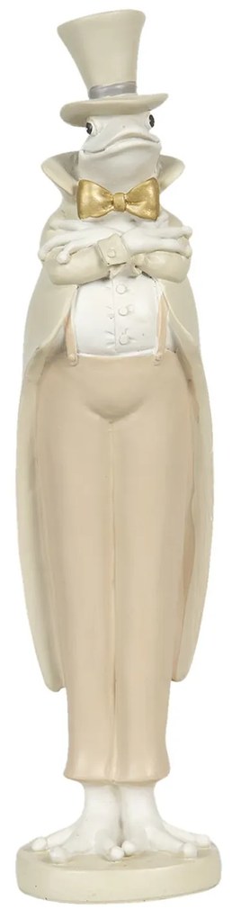 Dekorácie žabie princ so zlatým motýlikom - 7 * 7 * 32 cm