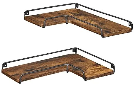 Rohové police, 2ks, industriálne, 1,2x40x29x14cm