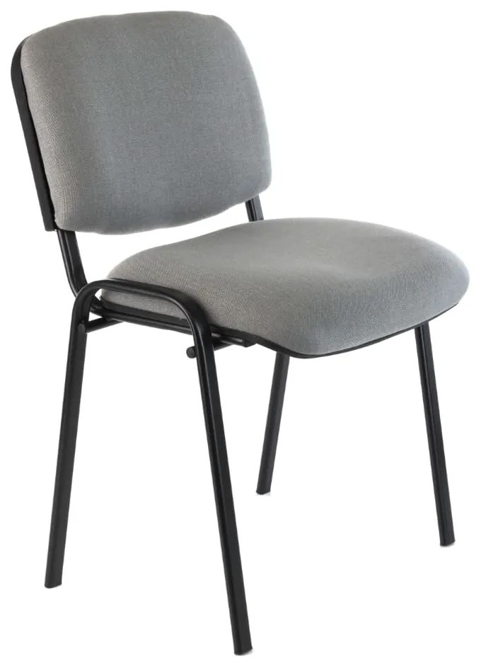 Konferenčná stolička Viva N, čierne nohy, sivá