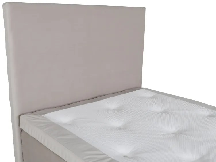 Vansbro 120 polohovateľná boxspring posteľ béžový zamat čelo Alvik