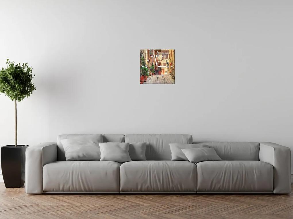 Gario Obraz s hodinami Stará cestička v Toskánsku Rozmery: 100 x 40 cm