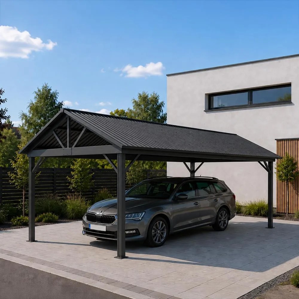 Prístrešok na automobil Avenberg PAVILON 5 x 3 m čierny