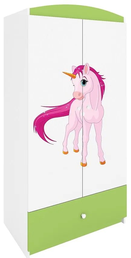 Skriňa Babydreams Zelená – Jednorožec