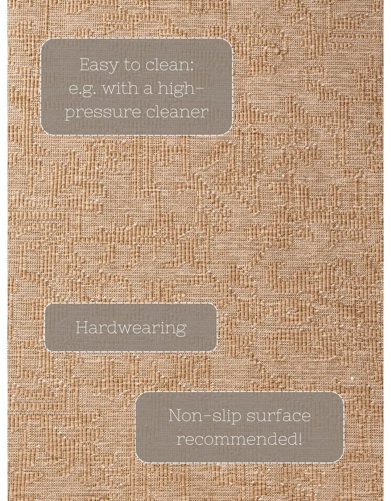 Vnútorný a vonkajší behúň v béžovej a slonovinovej farbe 80x250 cm Duet Kona – NORTHRUGS
