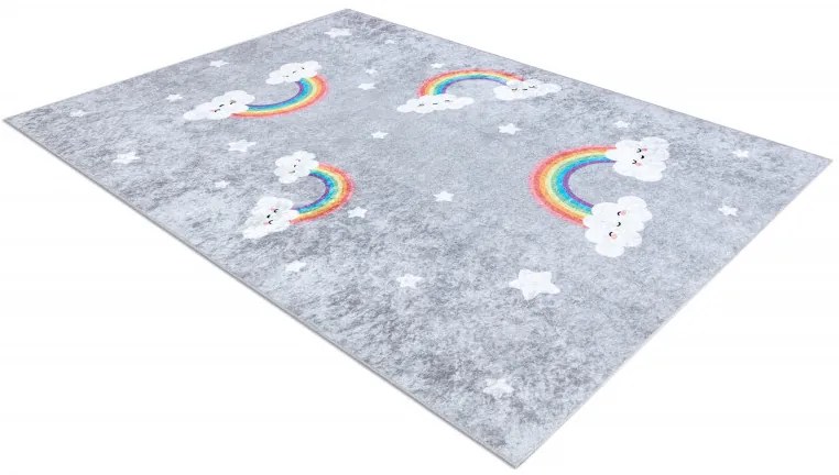 Dywany Łuszczów, Detský kusový koberec Junior 52063.801 Rainbow grey, 120x170, šedá, detská izba