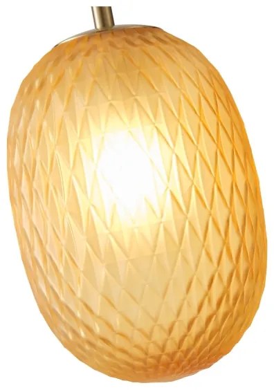 Luster na lanku 1xE14/25W/230V hnedá pr. 15 cm