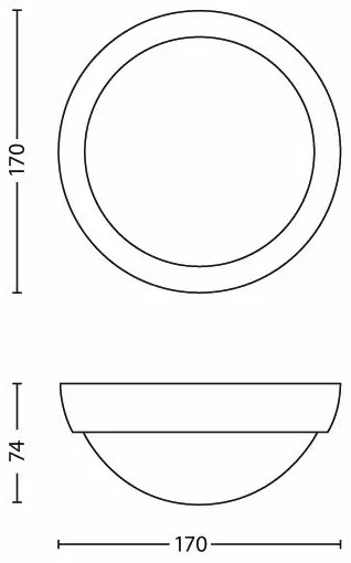Philips 17304/30/16 - LED Vonkajšie svietidlo MYGARDEN EAGLE 1xLED/3,5W IP44