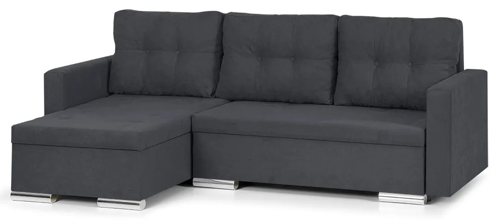 Rohová sedacia súprava s funkciou spania FELIX Tmavošedá