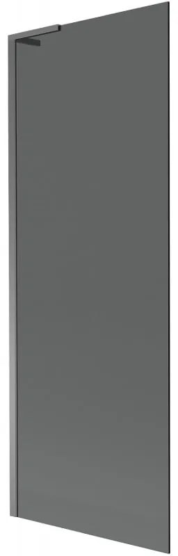 Mexen Next L, 1-krídlová vaňová zástena 70 x 150 cm, 6mm šedé sklo, grafitový profil, 895-070-000-03-40-95