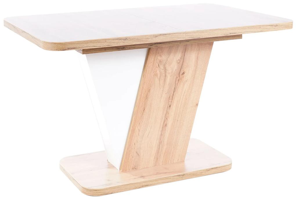 Najlacnejsinabytok CROCUS jedálenský stôl, dub Wotan / biela matná