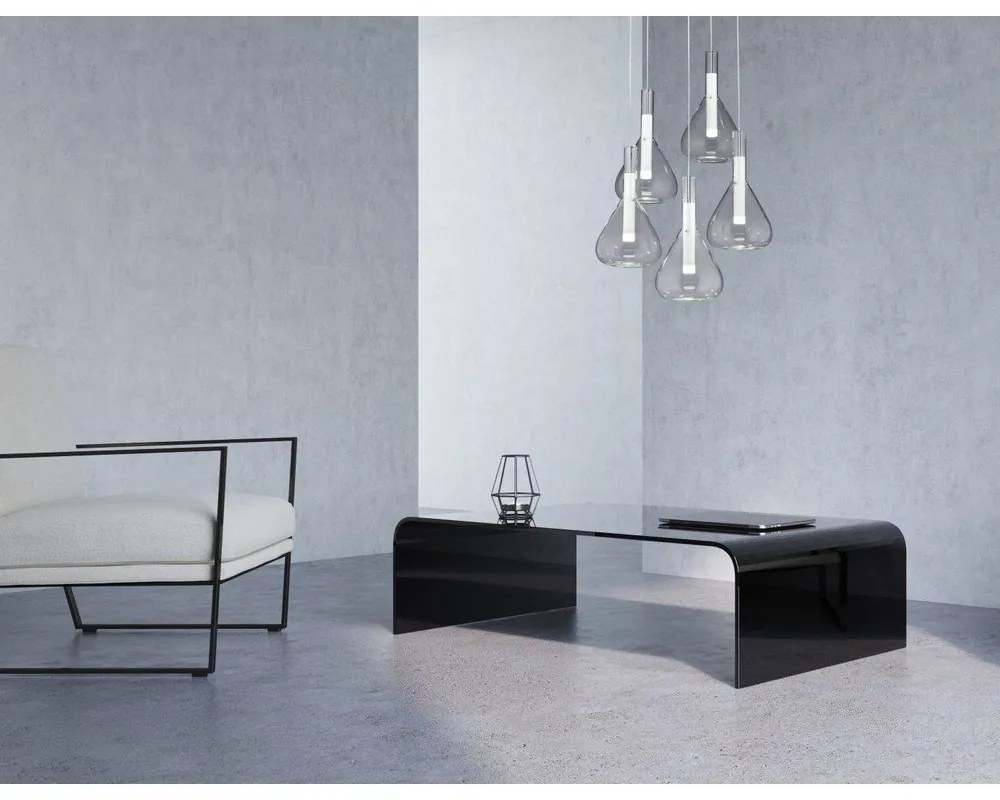 Biele LED závesné svietidlo so skleneným tienidlom ø 55 cm Cipera – CINQUE