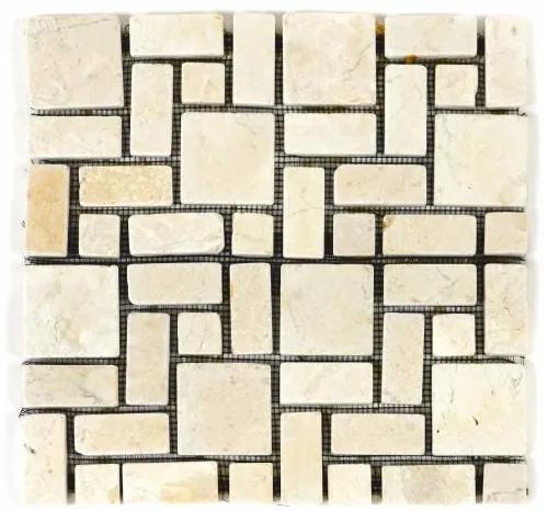 Mramorová mozaika Garth- krémová obklad 1 m2 (CENA je za 1 m2 obkladu =)