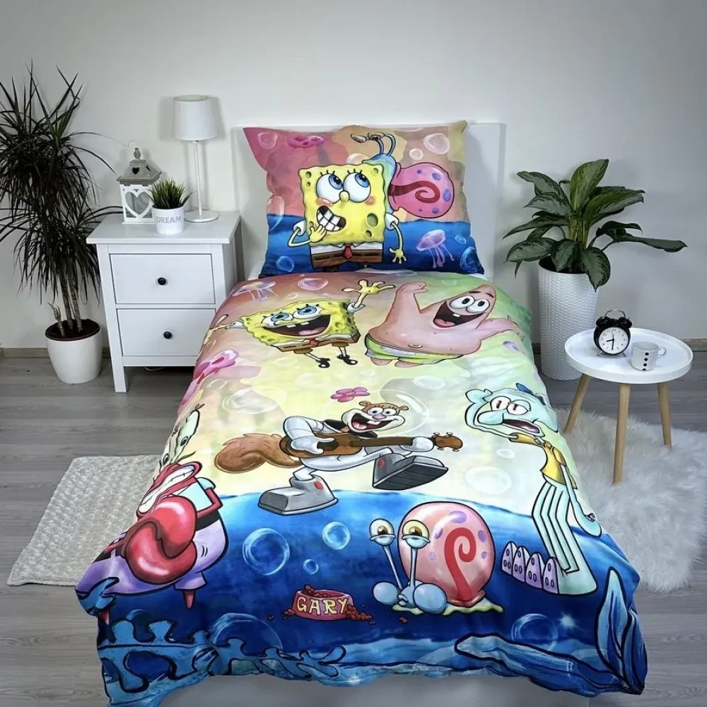 Detské obliečky z mikrovlákna SPONGEBOB PARTY farebné Rozmer obliečky: 70 x 90 cm | 140 x 200 cm