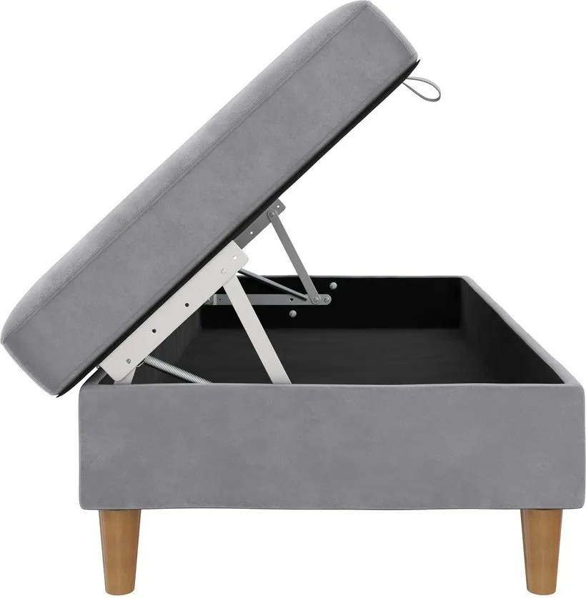 Svetlosivá zamatová podnožka Lilly – Støraa