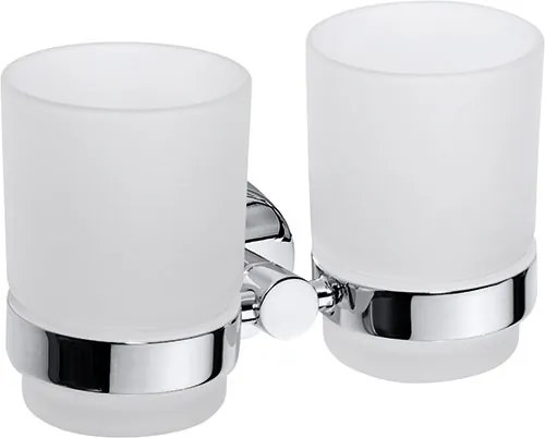 Bemeta Design OMEGA: Držiak kefiek, dvojitý, sklo - 104110022